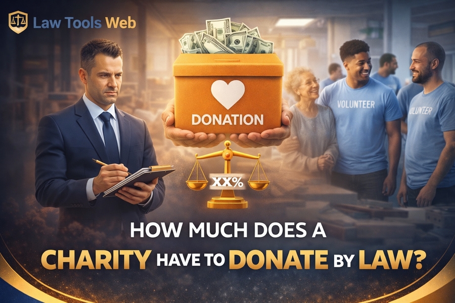 how much does a charity have to donate by law
